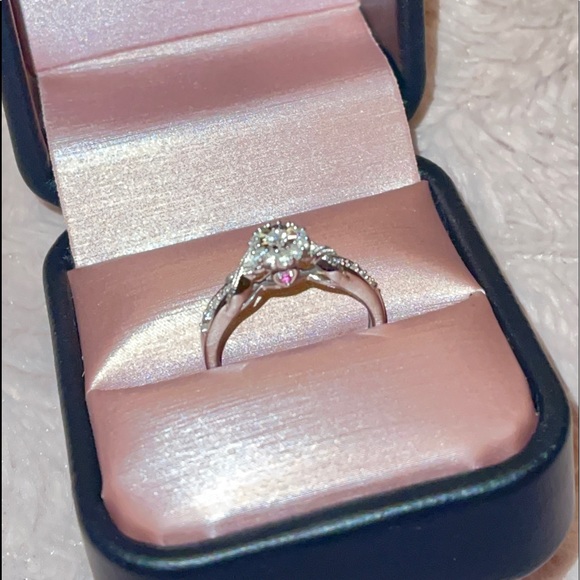 Jewelry - Silver and diamond engagement/promise ring.